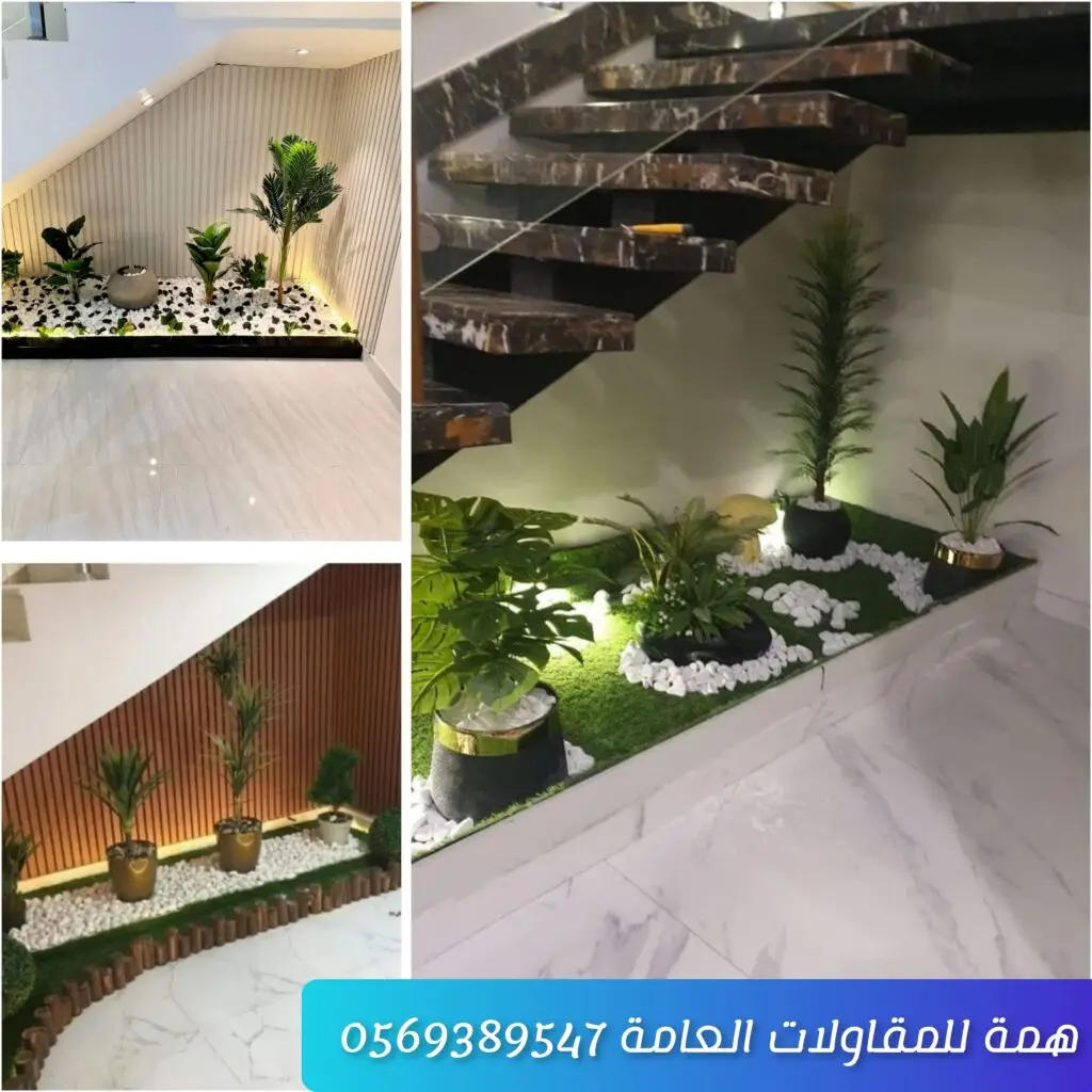 تركيب إضاءة خارجية وحديثة في حديقة منزل مع تنسيق ديكور عصري وأنيق